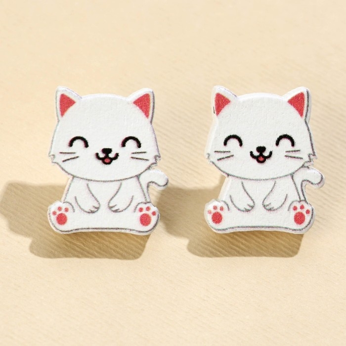 Серьги «Котик» гвоздики, 6х9 см Серьги «Котик» гвоздики, 6х9 см