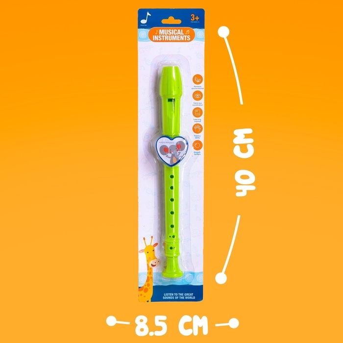 Игрушка музыкальная флейта «Зверята», цвета МИКС Игрушка музыкальная флейта «Зверята», цвета МИКС