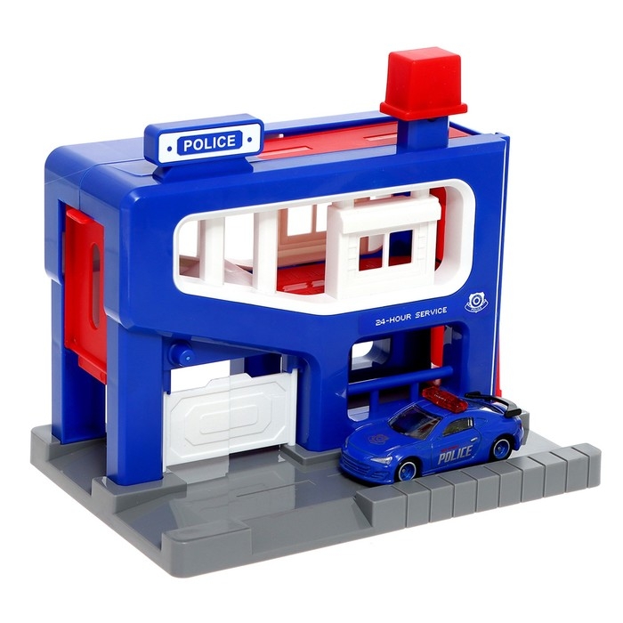 Парковка «Полицейский участок», с машинкой в комплекте, МИКС Парковка «Полицейский участок», с машинкой в комплекте, МИКС