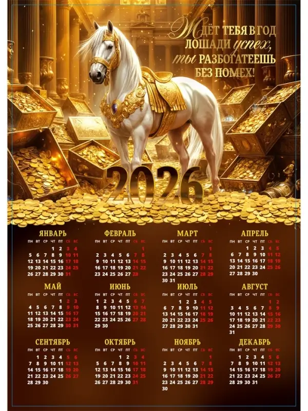 Календарь 2026 &laquo;Ждёт успех&raquo;, А3