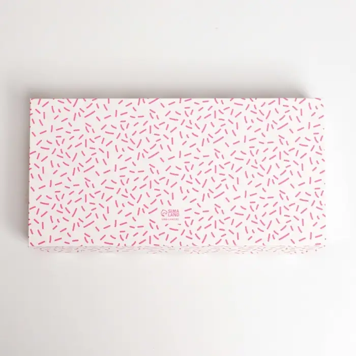 Коробка для печенья, кондитерская упаковка с PVC крышкой, &laquo;Вкусняшка к чаю&raquo;, 10.5 х 21 х 3 см