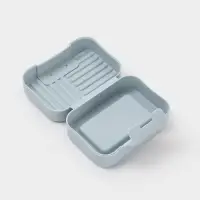 Мыльница дорожная "Лайн", цвет серый