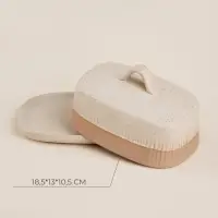 Маслёнка SL Home &laquo;Виенто&raquo;, 18.5&times;13&times;10.5 см, керамика, бежевая
