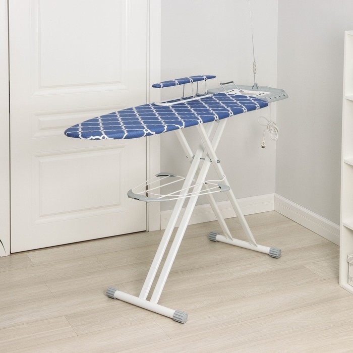 Доска гладильная Haushalt. Scandinavian, 123,5×46 см, цвет синий Доска гладильная Haushalt. Scandinavian, 123,5×46 см, цвет синий