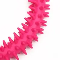Игрушка для собак &laquo;Кольцо с шипами&raquo;, 12.5 см, розовая