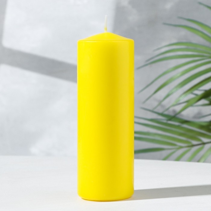 Свеча классическая 5х15 см, желтая Свеча классическая 5х15 см, желтая