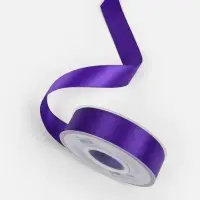 Лента атласная TEIRA, двухсторонняя, 25 мм, 25&plusmn;1 м, фиолетовая №0470