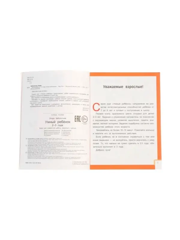 Умный ребенок: 2-3 года, Заболотная Э., 2025
