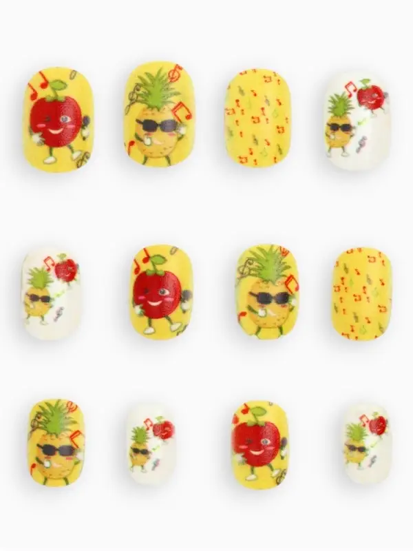 Детские накладные ногти &laquo;Ананас в теме&raquo;, 12 шт.