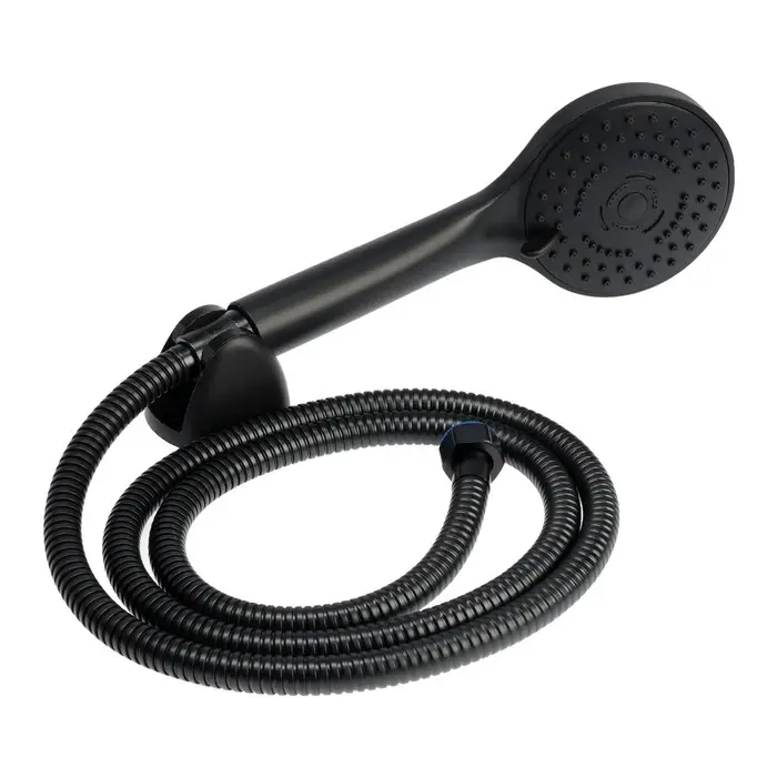 Смеситель для ванны ZEIN Z3843, однорычажный, душевой набор, лейка 5 режимов, черный