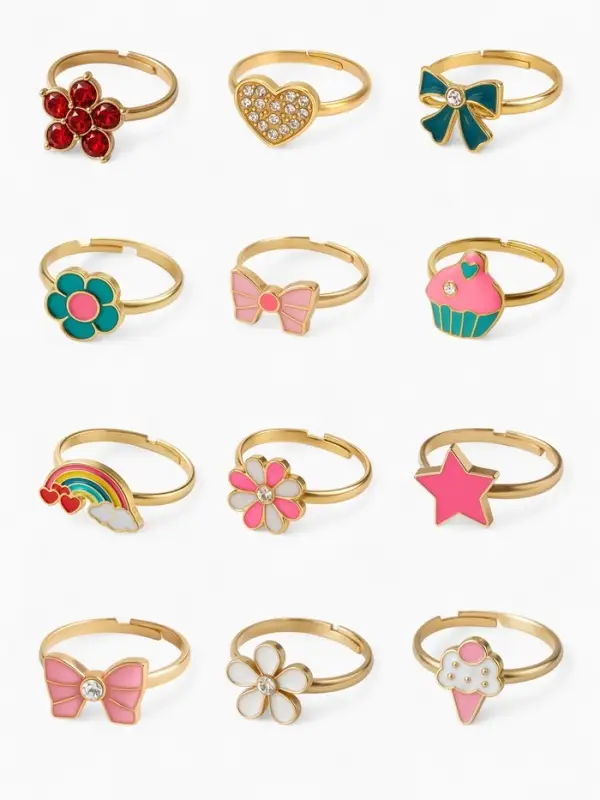 Кольцо детское «Выбражулька» лето, форма МИКС, цвет МИКС, безразмерное Кольцо детское «Выбражулька» лето, форма МИКС, цвет МИКС, безразмерное