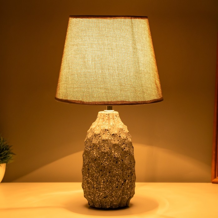 Лампа настольная Лампа настольная "Баожэй" 1х40Вт Е14 серый 20х20х34см