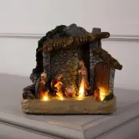 Светодиодная фигура &laquo;Рождество&raquo; 18&times;19&times;8 см, полистоун, от батареек ААх3, свечение тёплое белое