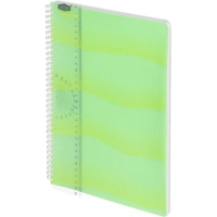 Бизнес-тетрадь WAVES А4 100л. ATTACHE клет,спир,пласт,заклад,цв.зеленый