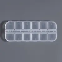 Органайзер для хранения мелочей, 12 ячеек с номерами, 13×5.3×1.3 см, прозрачный