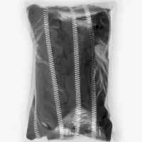 Молния &laquo;Трактор&raquo;, №5, разъёмная, декоративное звено &laquo;Акулий зуб&raquo;, замок автомат, 90 см, чёрная