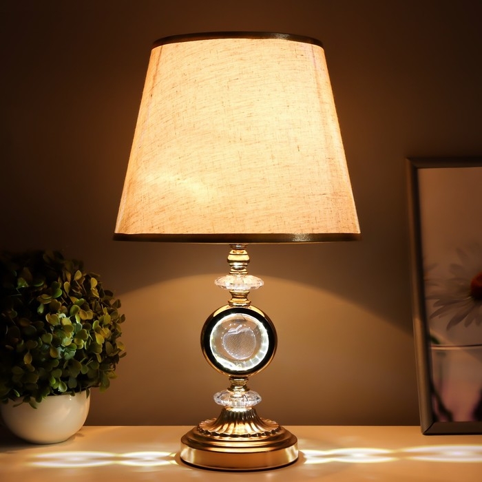Настольная лампа с подсветкой Настольная лампа с подсветкой "Рунди" Е27 40Вт золото 24х24х41 см