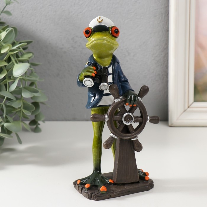 Фигурка полистоун лак «Лягушонок капитан корабля», 6×8×19 см Фигурка полистоун лак «Лягушонок капитан корабля», 6×8×19 см