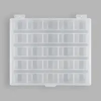 Органайзер для ниток, на 25 шпулек, 12&times;10.5&times;2.5 см, прозрачный