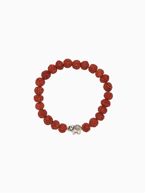 Браслет  Браслет "Слоник" рудракша, длина 18 см