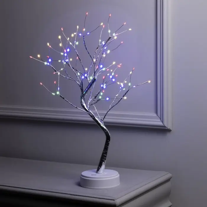 Светодиодный куст &laquo;Ива&raquo; 45 см, 108 LED, постоянное свечение, от батареек AAx3, USB, свечение мульти