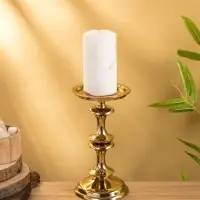 Подсвечник "Эйфория" алюминий 12х12х23 см Подсвечник "Эйфория" алюминий 12х12х23 см