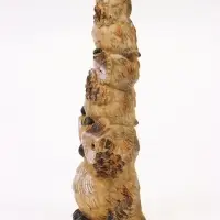 Садовая фигура из полистоуна &laquo;Трио сов&raquo;, 11.5&times;9.5&times;30 см, Greengo
