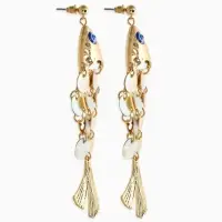 Серьги "Морской мир" рыба, цвет серый в золоте