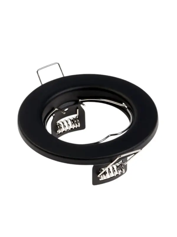 Светильник встраиваемый под лампу MR-16, круглый, металлический, чёрный