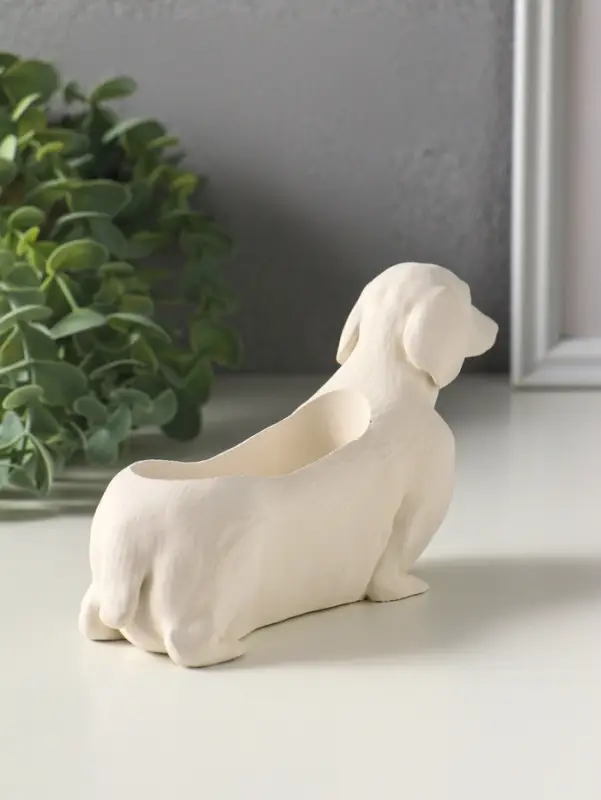 Подставка для мелочей &laquo;Такса&raquo;, 10&times;15&times;5 см, гипс