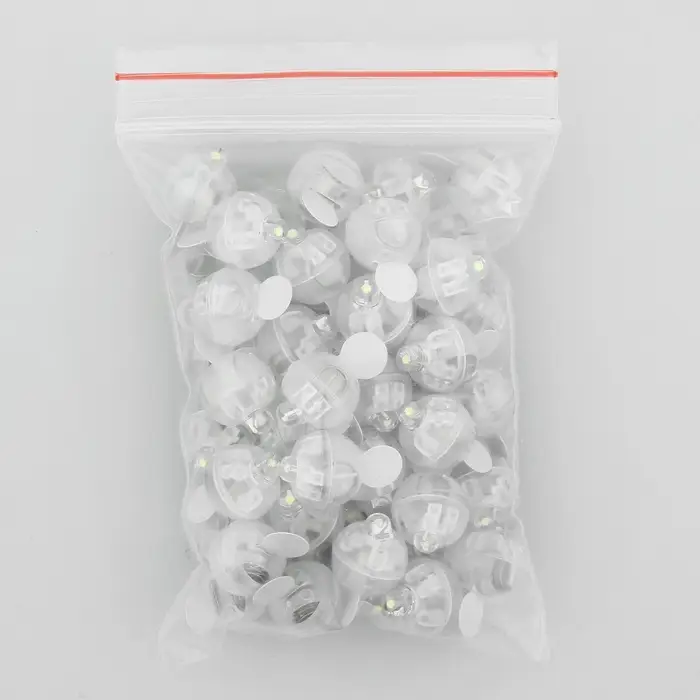 Светодиод для воздушного шара, круглый, цвет белый, пластик Светодиод для воздушного шара, круглый, цвет белый, пластик