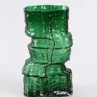 Ваза «Гоэтано», 24.5×13 см, стекло, зелёная