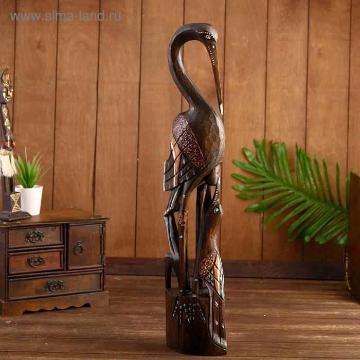 Сувенир дерево "Пара аистов" 6х11х60 см