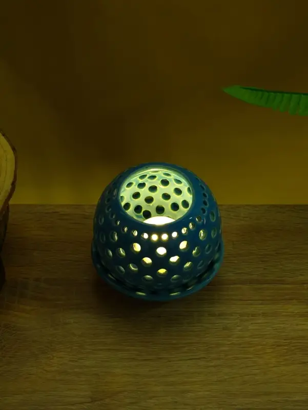 Аромалампа «Шар», 9.5×9.5×9 см, керамика, голубая