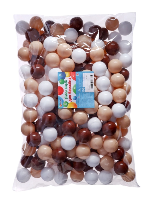 Шарики для сухого бассейна 200 шт диаметр 5см Бежевый , белый , коричневый Шарики для сухого бассейна 200 шт диаметр 5см Бежевый , белый , коричневый