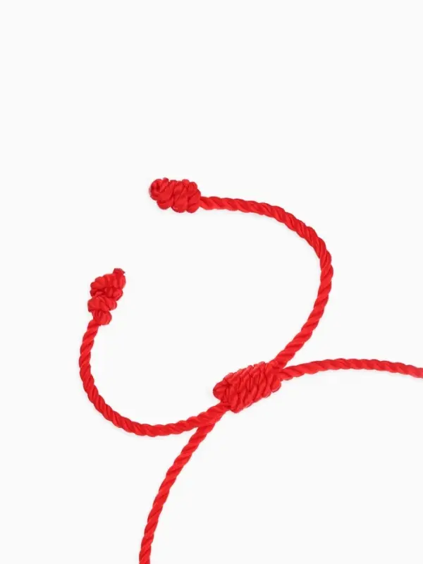 Браслет-оберег &laquo;Красная нить. Узел&raquo;, d=6 см, красный