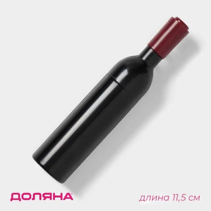 Штопор для вина Доляна &laquo;Бутылка&raquo;, 11.5&times;2.5 см, чёрный