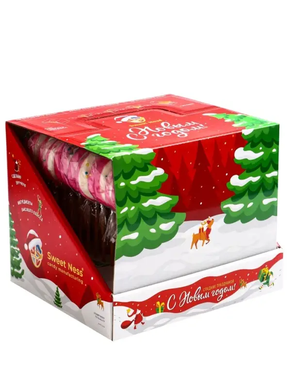 Леденец на палочке: малина со сливками, яблоко, лесные ягоды, 30 г