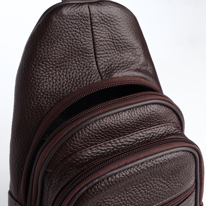 Сумка-слинг мужская, цвет коричневый Сумка-слинг мужская, цвет коричневый