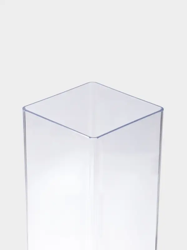 Ваза пластик настольная "Альваро" геометрия, 30х12 см, прозрачный