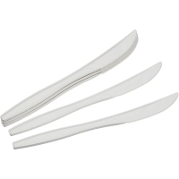 Нож одноразовый 190мм, белый, кукурузный крахмал, 50шт/уп