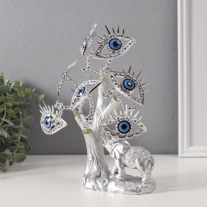 Сувенир от сглаза Сувенир от сглаза "Дерево - Глаз Назара со слоном" 6,5х12х20,5 см