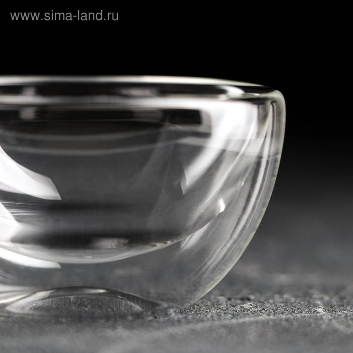 Пиала стеклянная для чайной церемонии с двойными стенками Magistro «Сакура», 50 мл Пиала стеклянная для чайной церемонии с двойными стенками Magistro «Сакура», 50 мл