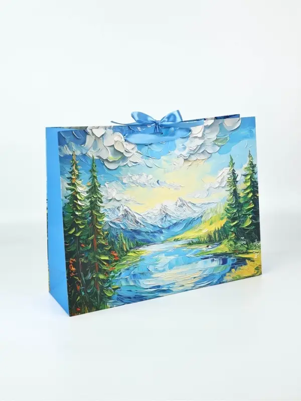 Подарочный пакет &laquo;Горы&raquo;, 40 &times; 31 &times; 11,5 см