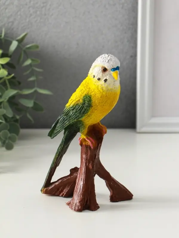 Фигурка полистоун &laquo;Зелёный попугай&raquo;, 9.5&times;8&times;16.5 см