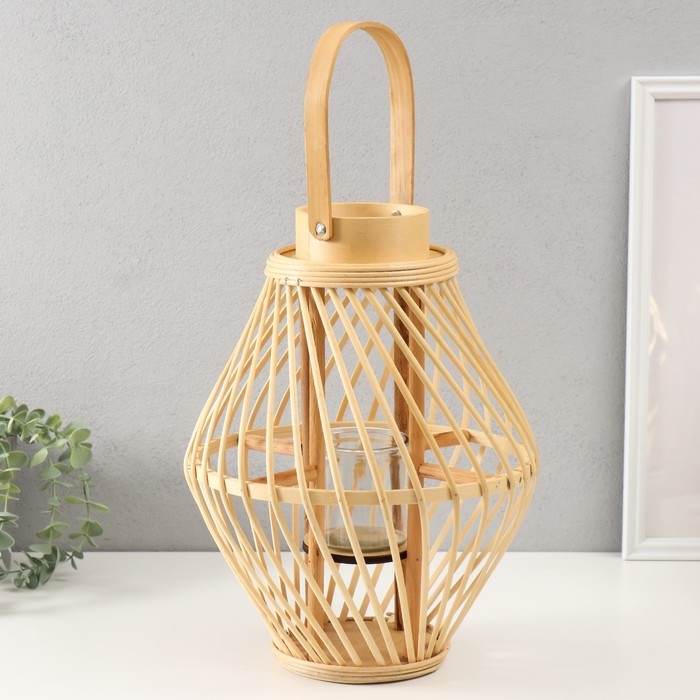 Подсвечник дерево на 1 свечу Подсвечник дерево на 1 свечу "Лоза виток" натуральный 10х27х34 см