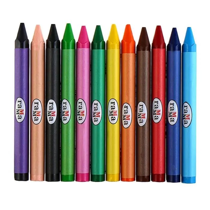 Мелки восковые 12 цветов, &laquo;Гамма&raquo;, трёхгранные