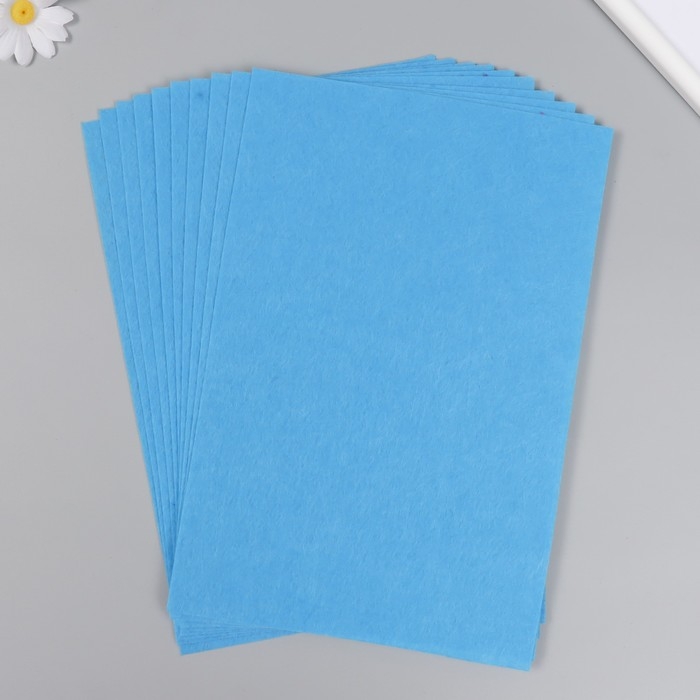 Фетр жесткий 1 мм Фетр жесткий 1 мм "Небесная лазурь" набор 10 листов формат А4