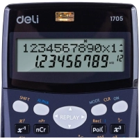 Калькулятор научный Deli E1705,10-р,2 стр,240 фун.,бат.,157x77мм,темн.син