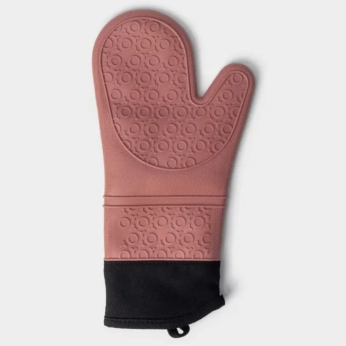 Рукавица для горячего с манжетой Доляна &laquo;Профи&raquo;, силикон, 36&times;18.5 см, розовая